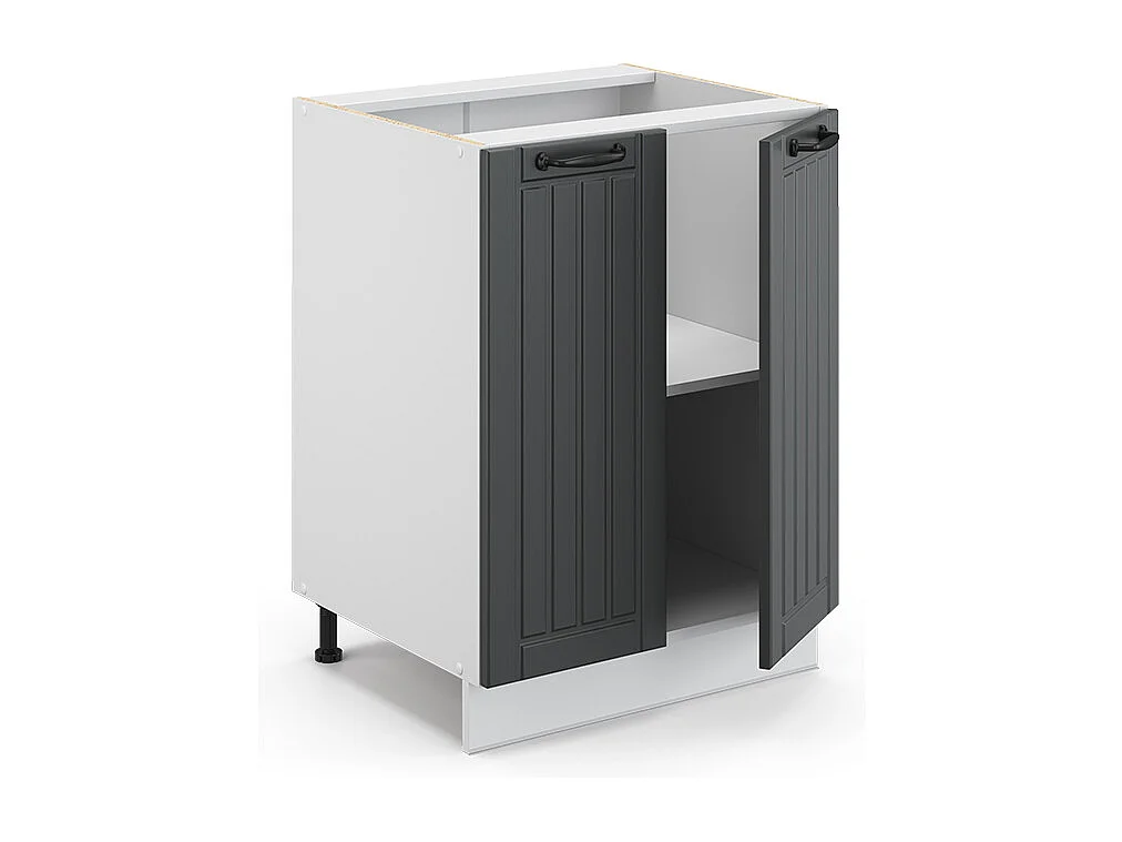 Keukenonderkast antraciet landhuis 60x60x82 fame-line