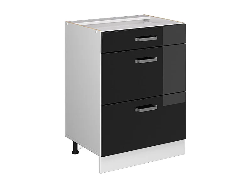 Mueble bajo de cocina negro brillo intenso 60x46x81.6 r-line