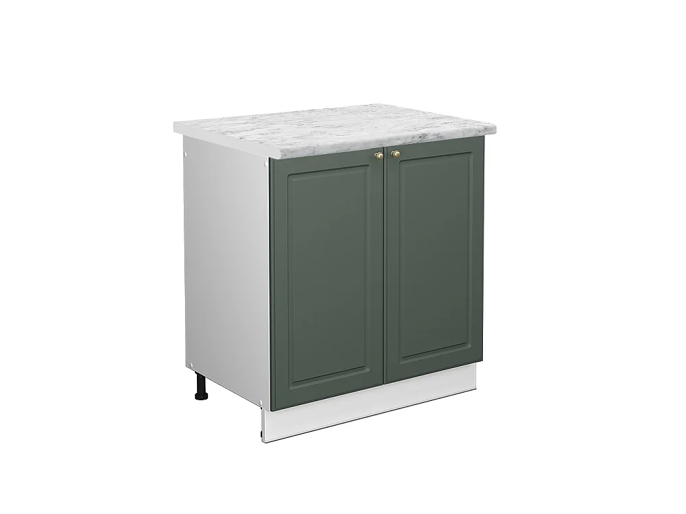 Meuble bas sous-évier vert or campagne 80x60x82 fame-line