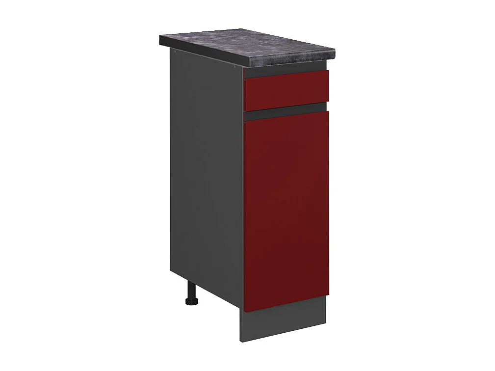 Meuble cuisine rouge 30x60x81.6 r-line