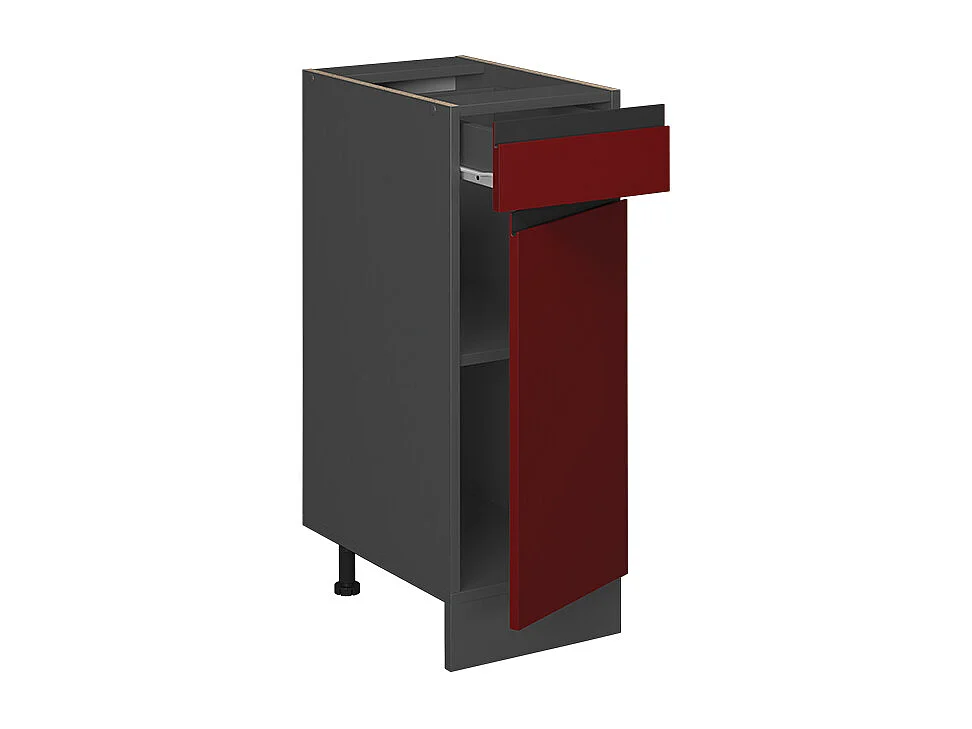 Meuble cuisine rouge 30x60x81.6 r-line