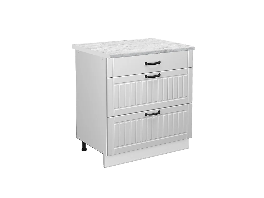 Mobiletto base per cucina Bianco rustico 80x60x82 fame-line