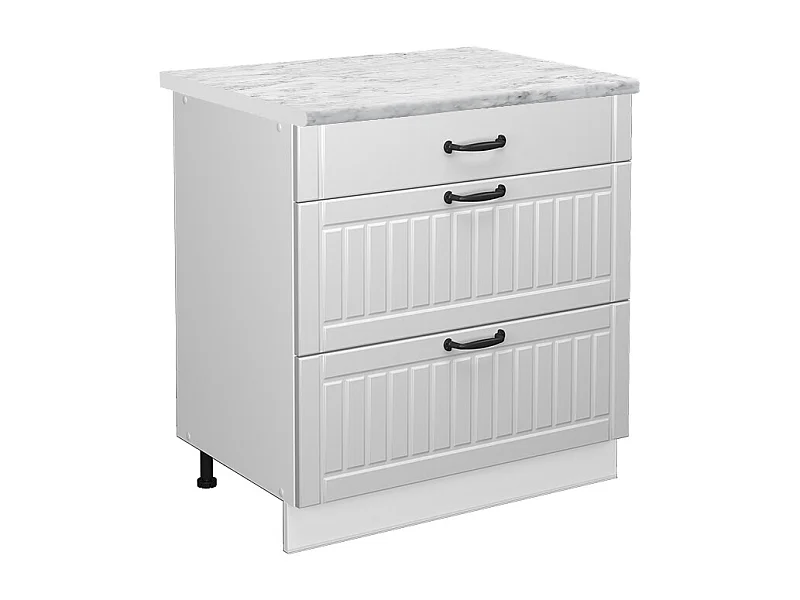 Meuble cuisine blanc campagne 80x60x82 fame-line