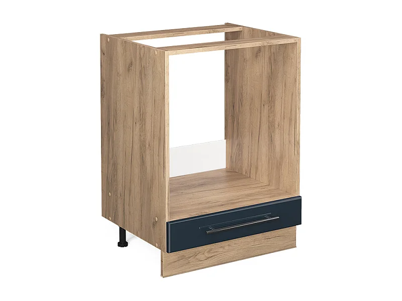 Meuble pour four bleu foncé brillant 60x51.6x82 fame-line