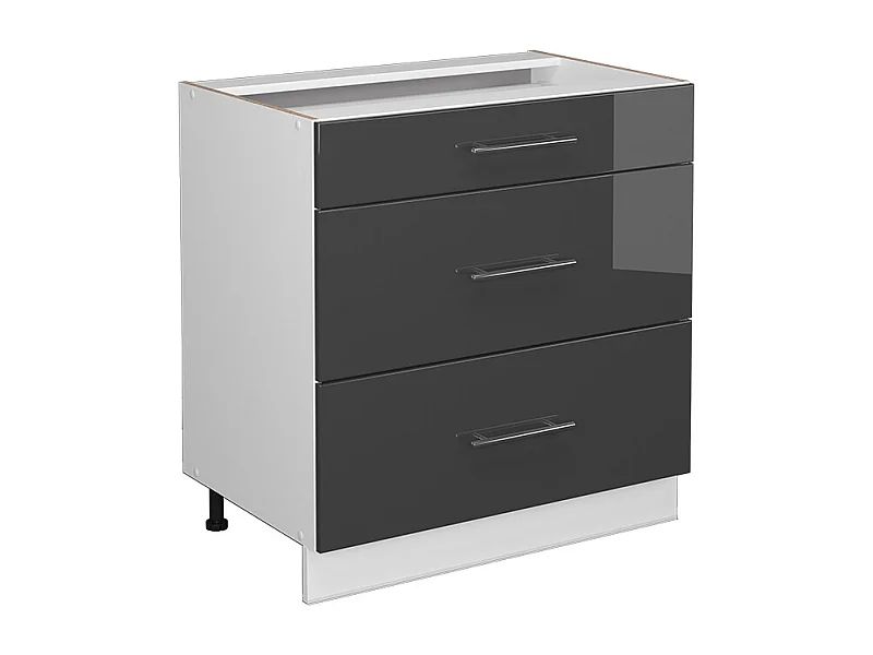 Keukenonderkast antraciet hoogglans 80x51.6x82 fame-line