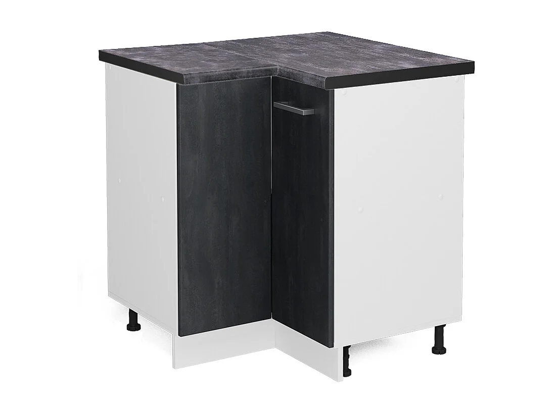 Armario de esquina hormigón negro 75.6x60x81.6 r-line