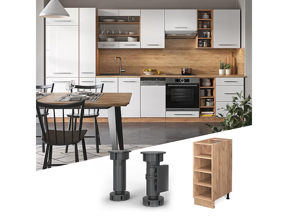 Scaffale da cucina quercia dorata 30x60x82 fame-line