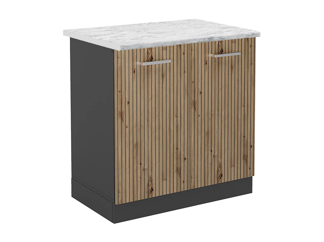 Meuble bas sous-évier chêne artisan 80x60x81.6 r-line