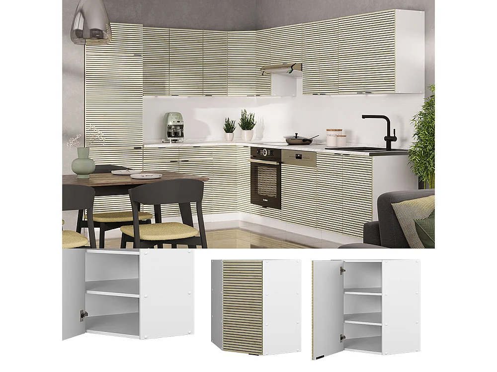 Hoek hangkast eiken paneel 57x34.1x72 fame-line