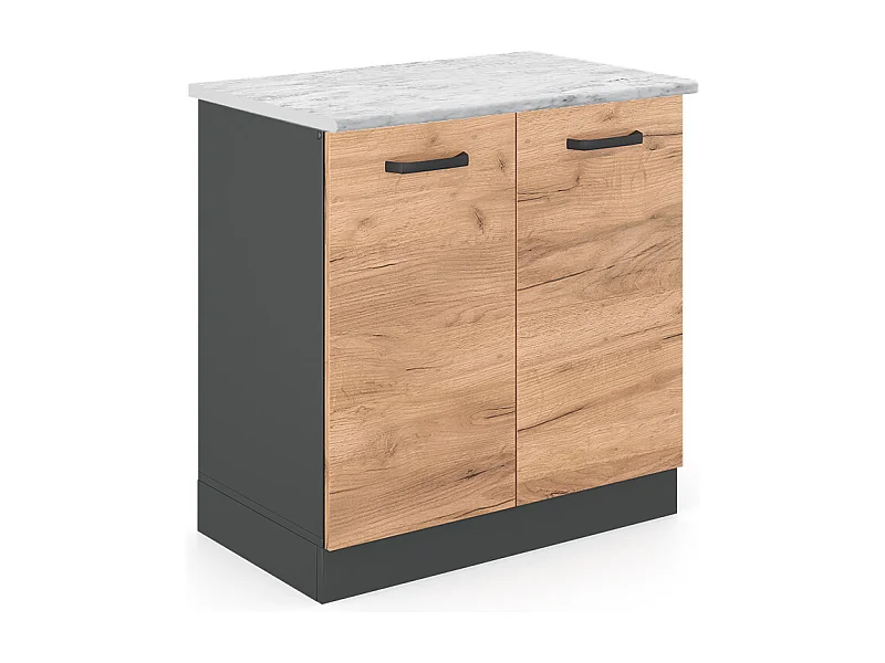 Armario bajo para fregadero roble dorado 80x60x81.6 r-line