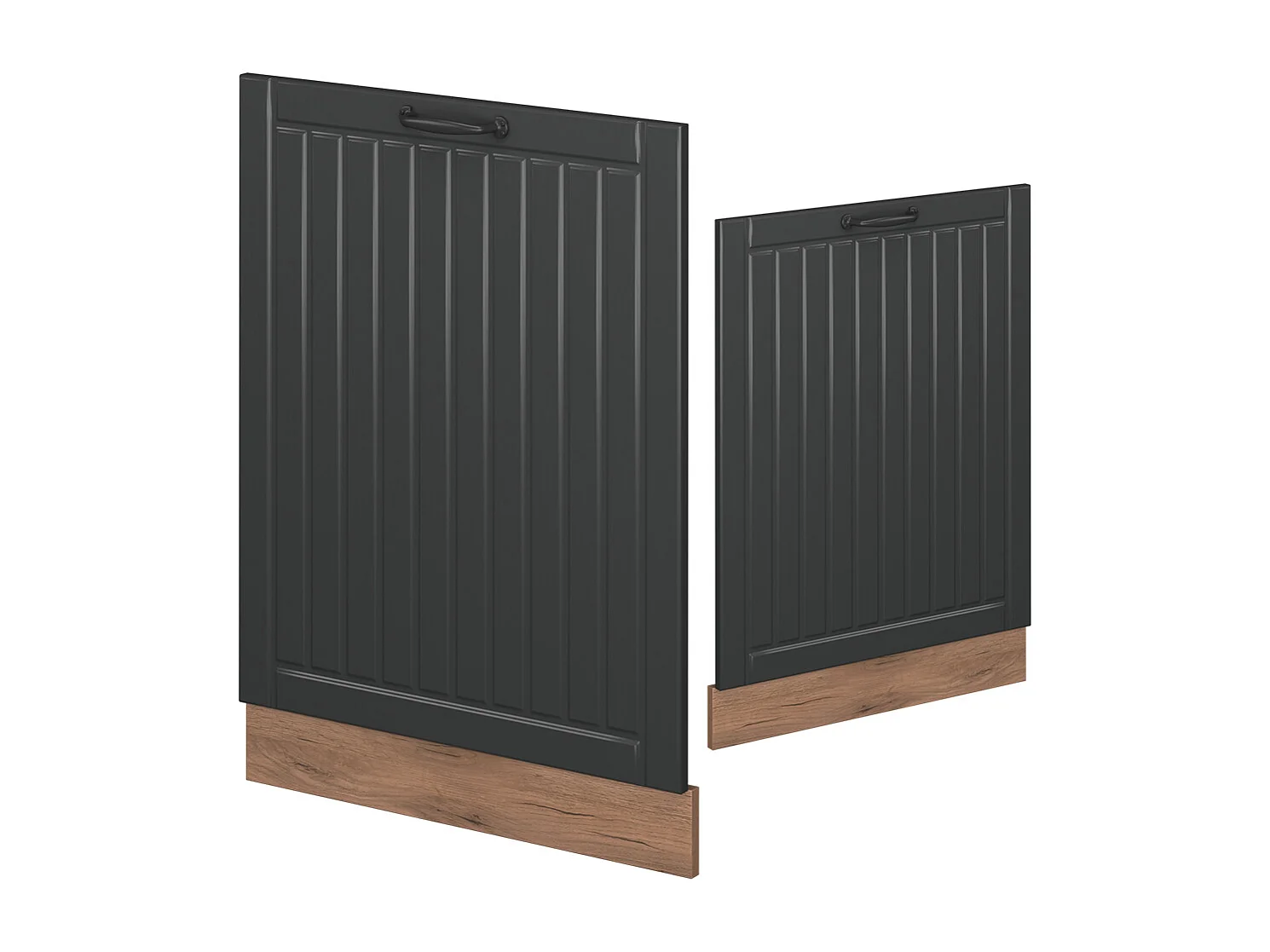 Façade de lave-vaisselle gris foncé 60x1.6x81.8 fame-line