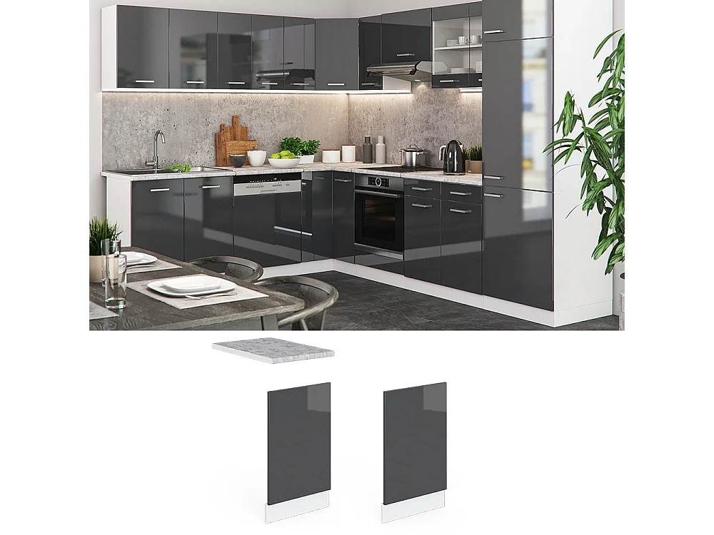 Frontpanel antracit högblank 45x1.6x57.2 r-line