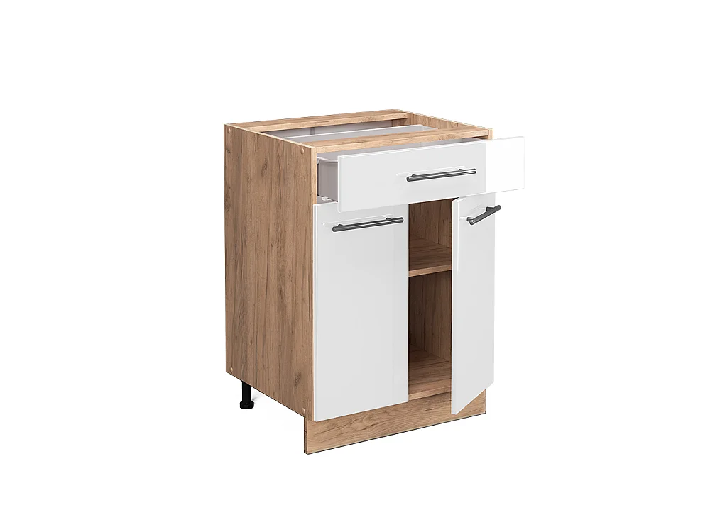 Meuble cuisine blanc haute brillance 60x60x82 fame-line
