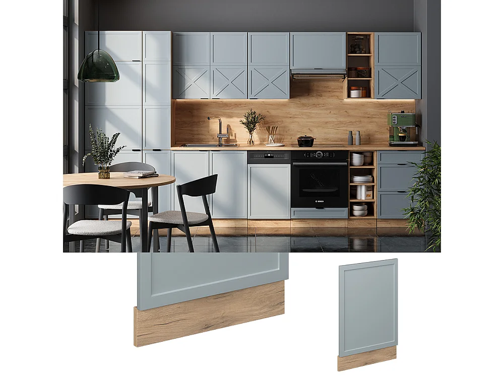 Façade bleu clair-gris 45x1.6x67.4 fame-line