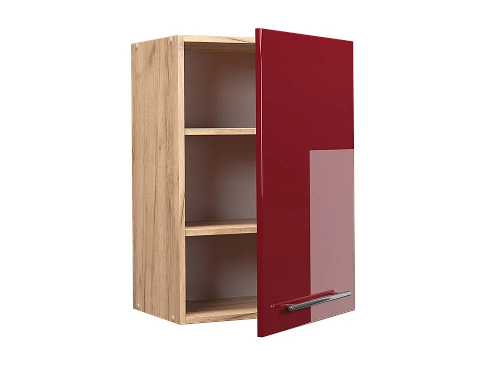 Elément haut de cuisine rouge bordeaux haute brillance 50x34.1x72 fame-line