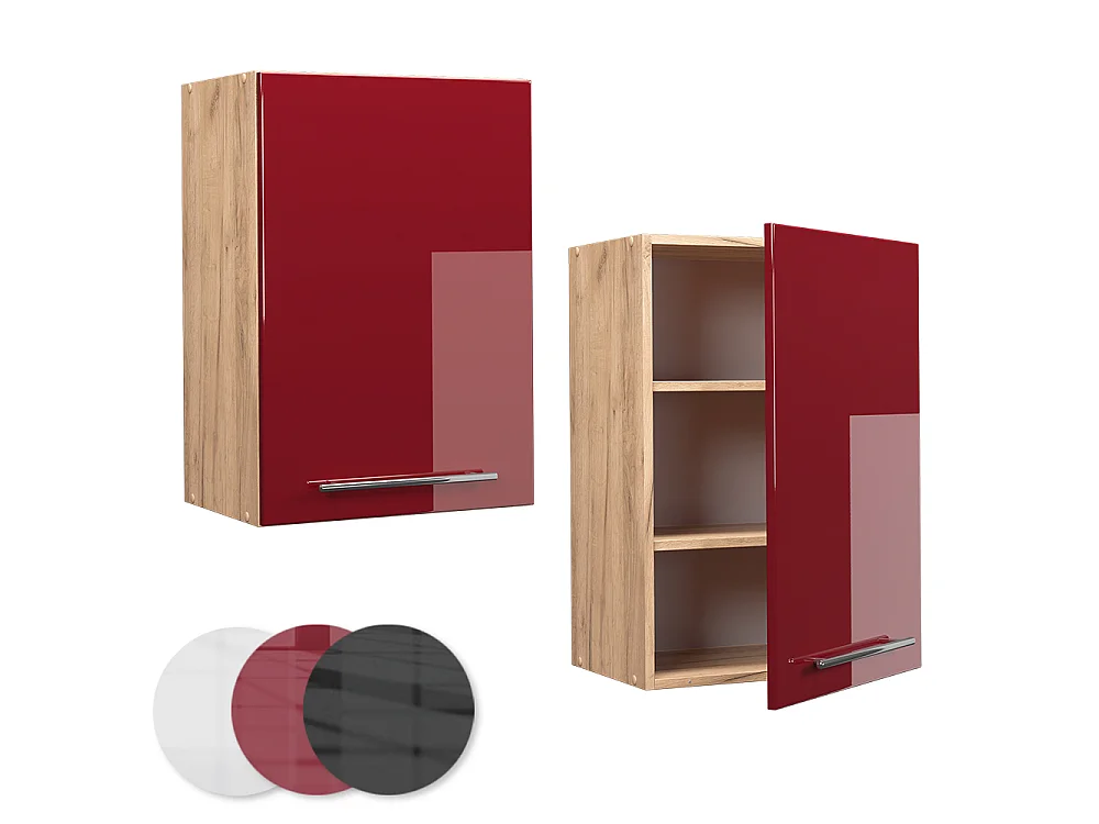 Wall cabinet bordeaux high gloss 50x34.1x72 fame-line