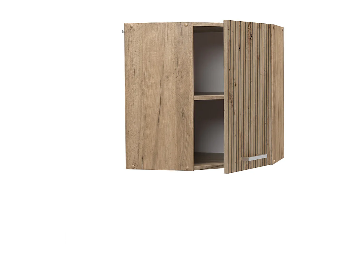 Armario colgante de esquina roble artesanal 57x34.1x60 r-line