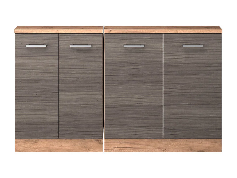 Armario de cocina para techo inclinado gris noble 140x46x81.6 r-line