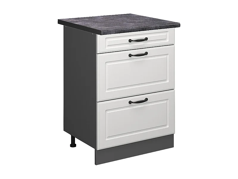 Armário baixo de cozinha casa de campo branca 60x60x81.6 r-line