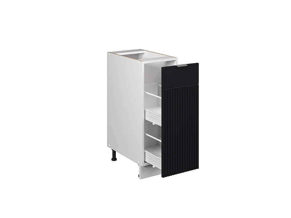 Apothekerschrank schwarz gestreift 30x51.6x82 fame-line