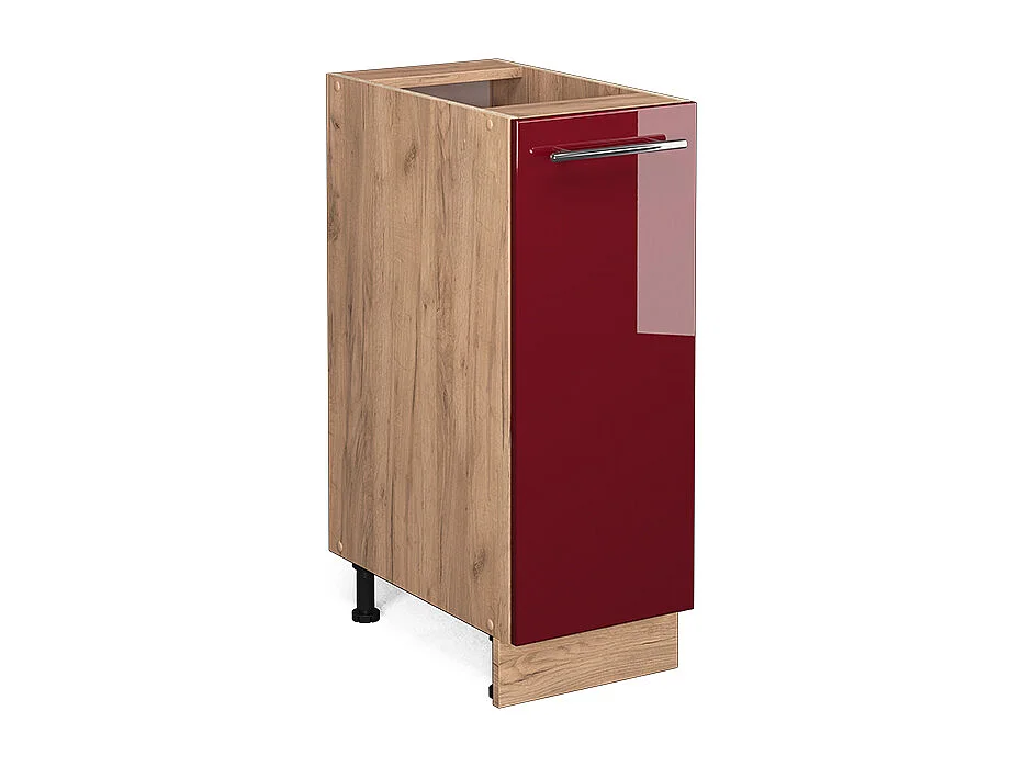 Armario de farmacia rojo burdeos alto brillo 30x51.6x82 fame-line