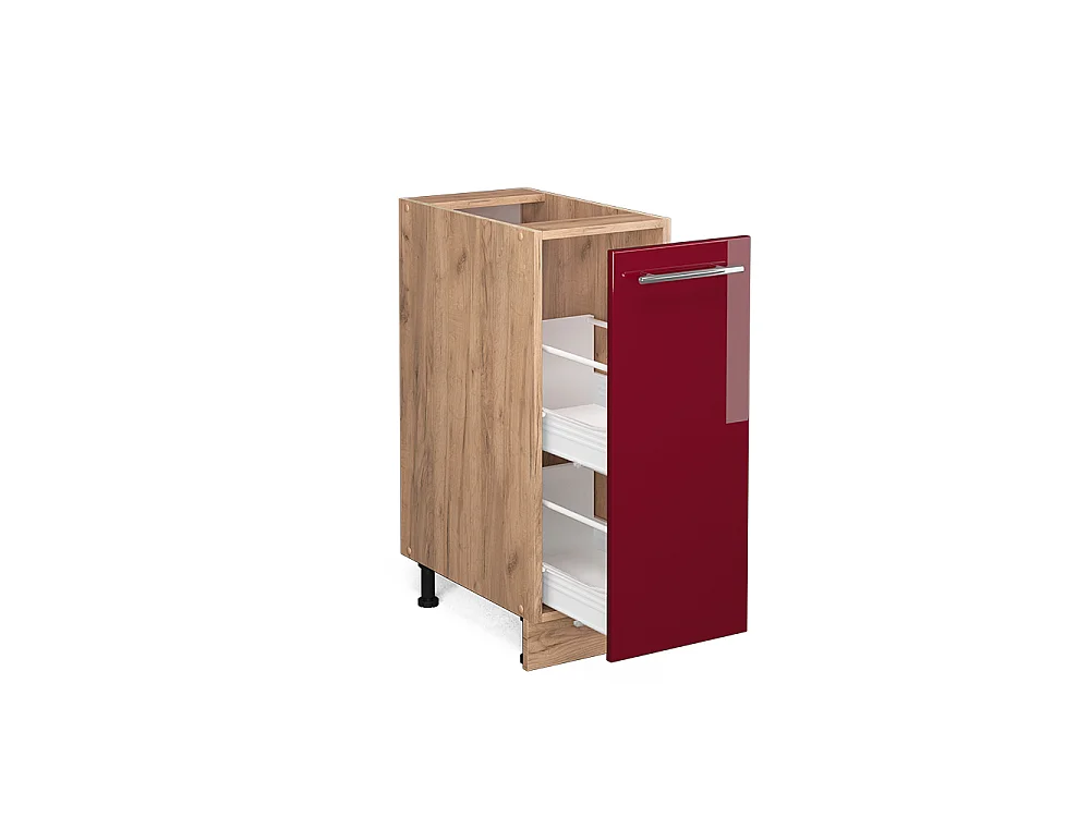 Apotheekkast bordeauxrode hoogglans 30x51.6x82 fame-line