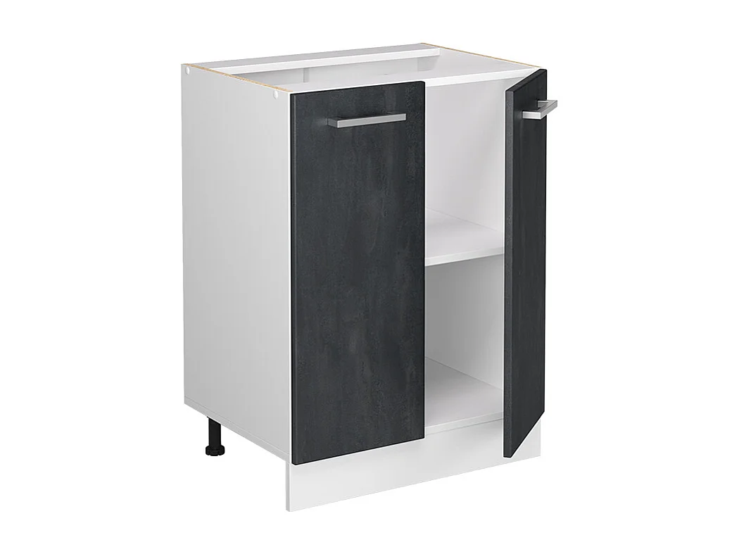 Mobiletto base cucina calcestruzzo nero 60x60x81.6 r-line