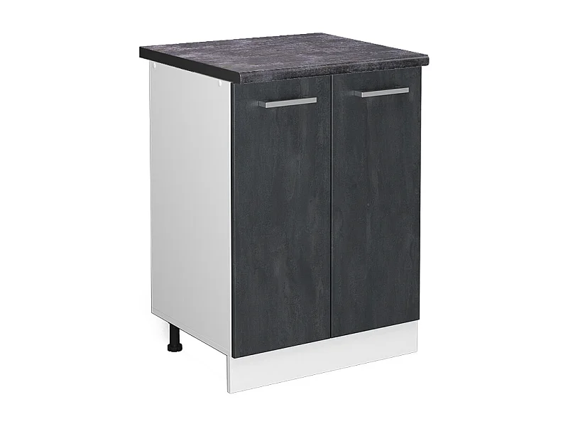 Mobiletto base cucina calcestruzzo nero 60x60x81.6 r-line