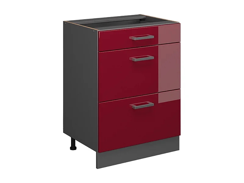 Meuble cuisine rouge brillant 60x46x81.6 r-line
