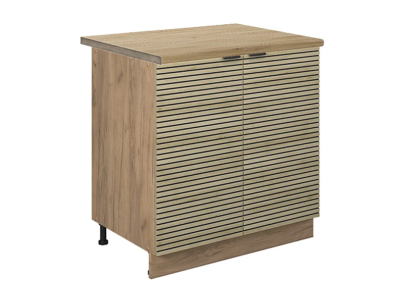 Meuble bas de cuisine panneau en chêne 80x60x82 fame-line