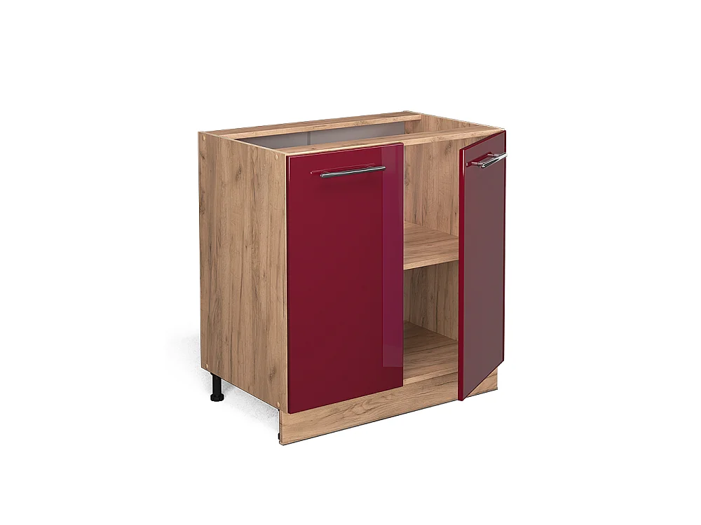 Mobiletto base cucina Bordeaux lucido 80x60x82 fame-line