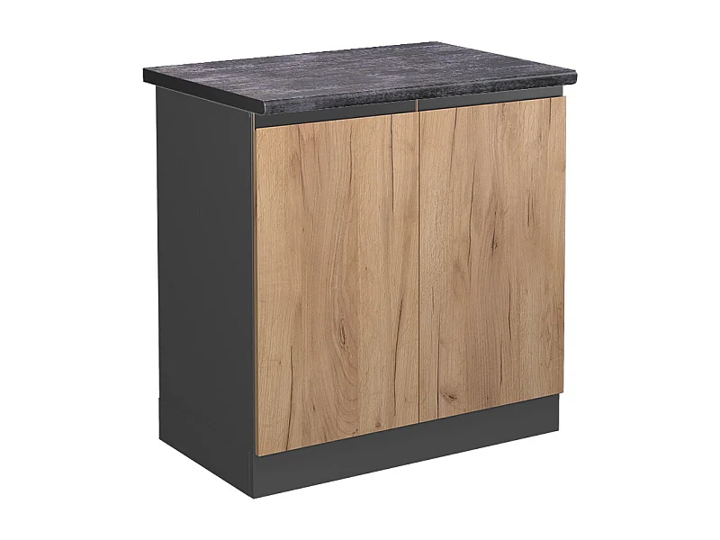 Armario bajo para fregadero roble dorado 80x60x81.6 r-line