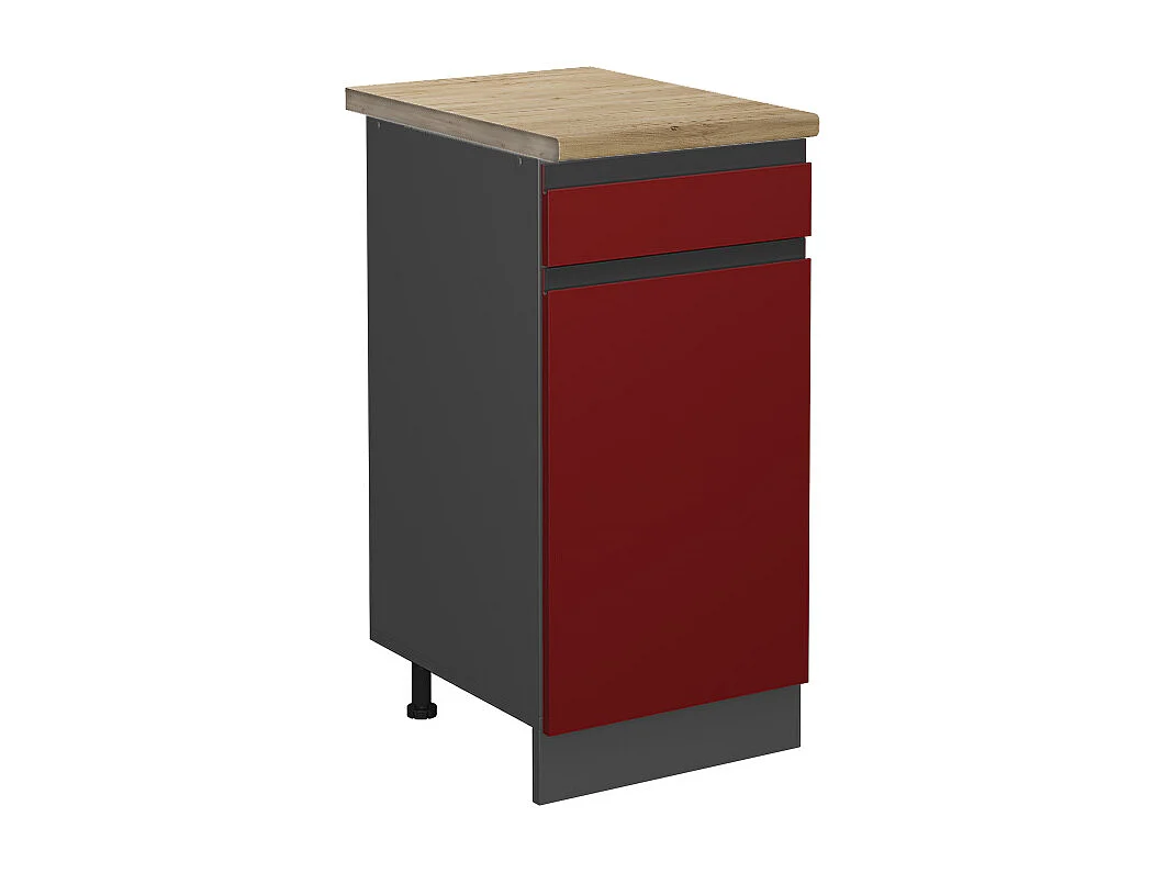 Meuble cuisine rouge 40x60x81.6 r-line