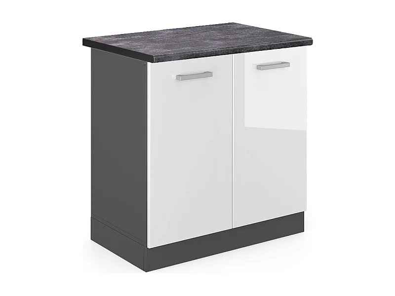 Wastafelkast wit hoogglans 80x60x81.6 r-line