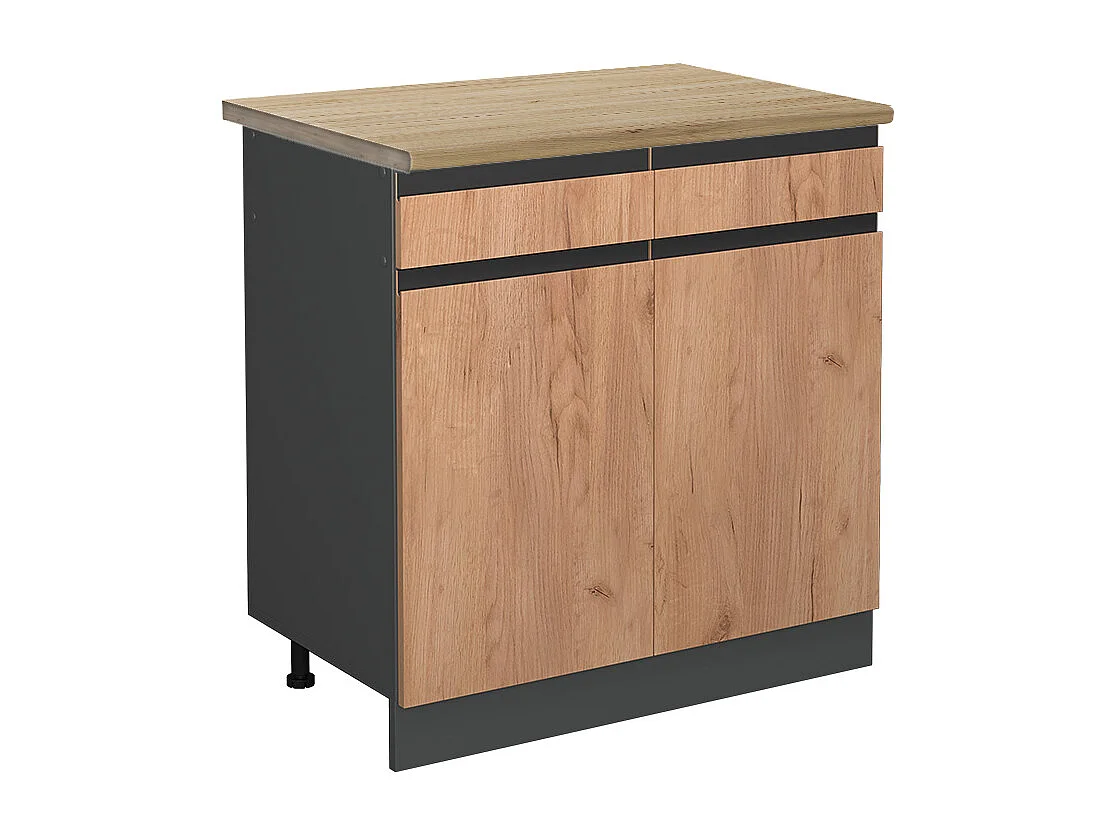 Mueble bajo de cocina roble dorado 80x60x81.6 r-line