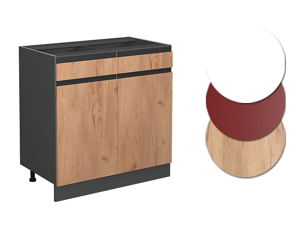 Meuble cuisine chêne de force doré 80x60x81.6 r-line