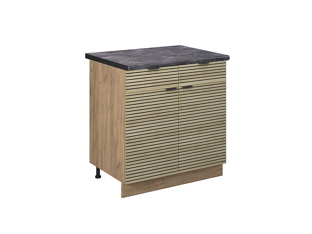 Meuble cuisine panneau en chêne 80x60x82 fame-line
