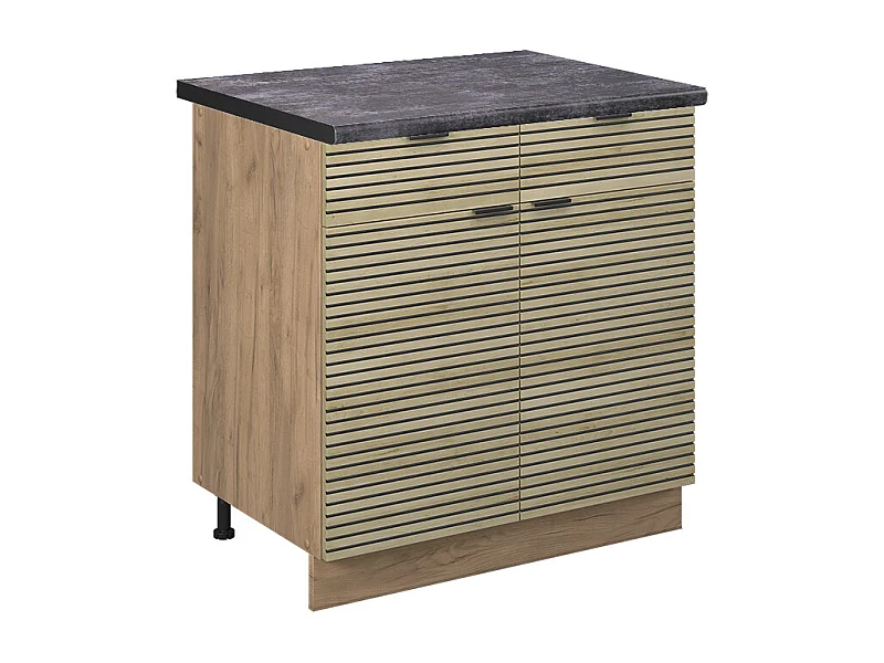 Meuble cuisine panneau en chêne 80x60x82 fame-line