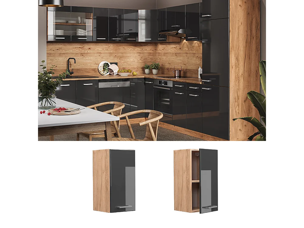 Pensile da cucina antracite lucido 30x31x60 r-line