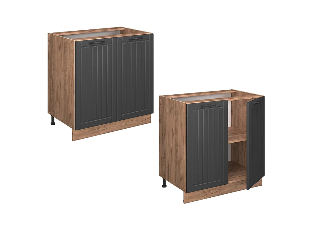 Keukenonderkast donkergrijs 80x60x82 fame-line