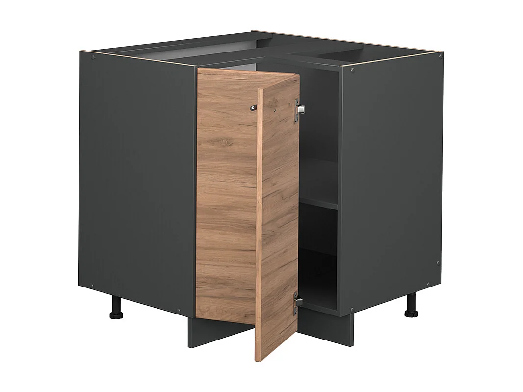 Armario de esquina roble dorado 80.5x60x82 fame-line