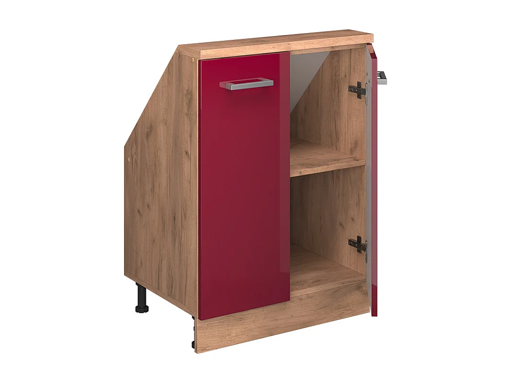 Meuble sous pente rouge brillant 60x46x81.6 r-line