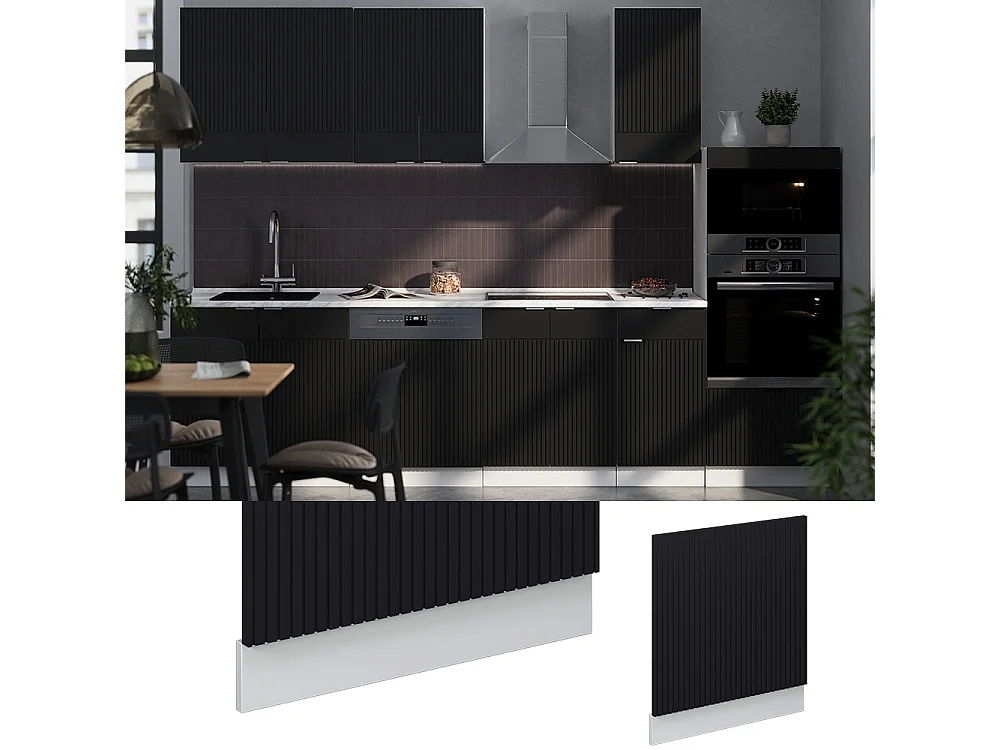 Panel przedni czarne paski 60x1.6x67.4 fame-line