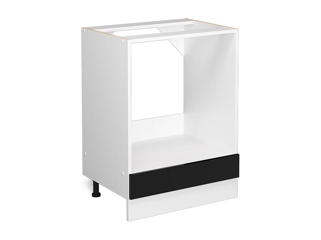 Meuble pour four noir haute brillance 60x46x81.6 r-line