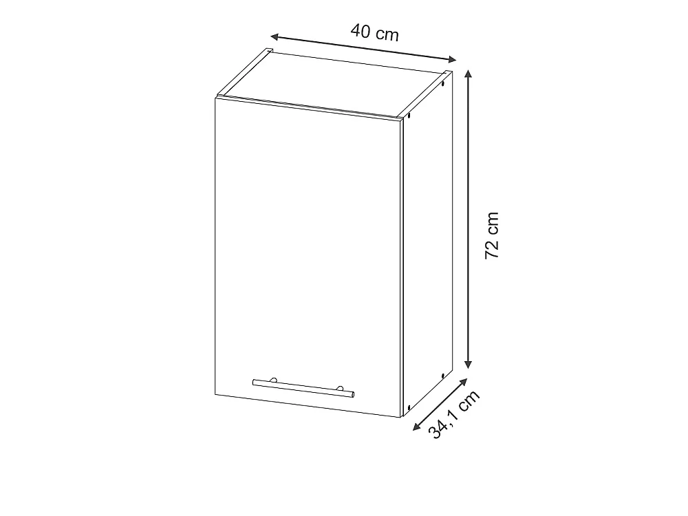 Pensile da cucina grigiobeige 40x34.1x72 fame-line