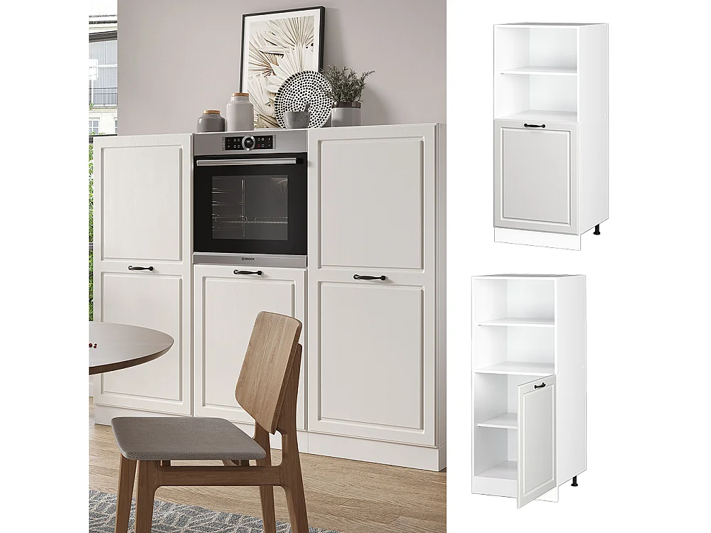 Meuble pour four blanc campagne 60x57x143 r-line