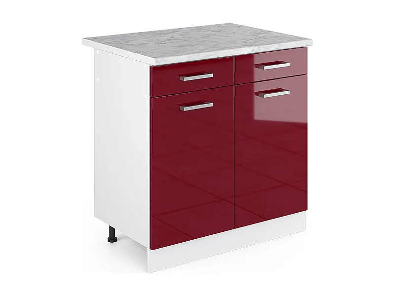 Meuble cuisine rouge brillant 80x60x81.6 r-line