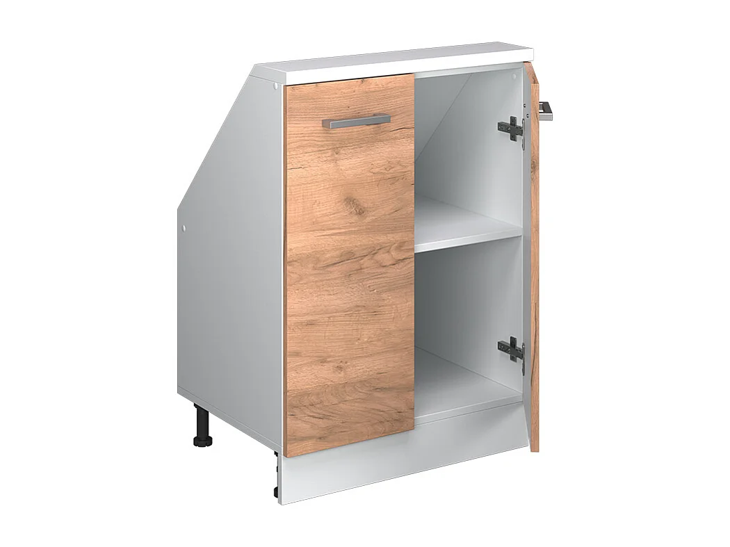 Armario de cocina para techo inclinado roble dorado 60x46x81.6 r-line