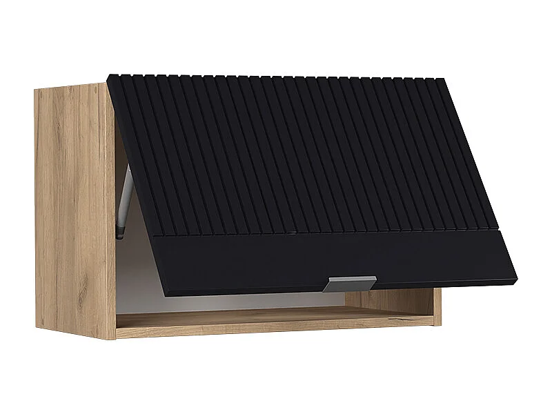 Elément haut de cuisine noir rayé 60x34.1x40 fame-line