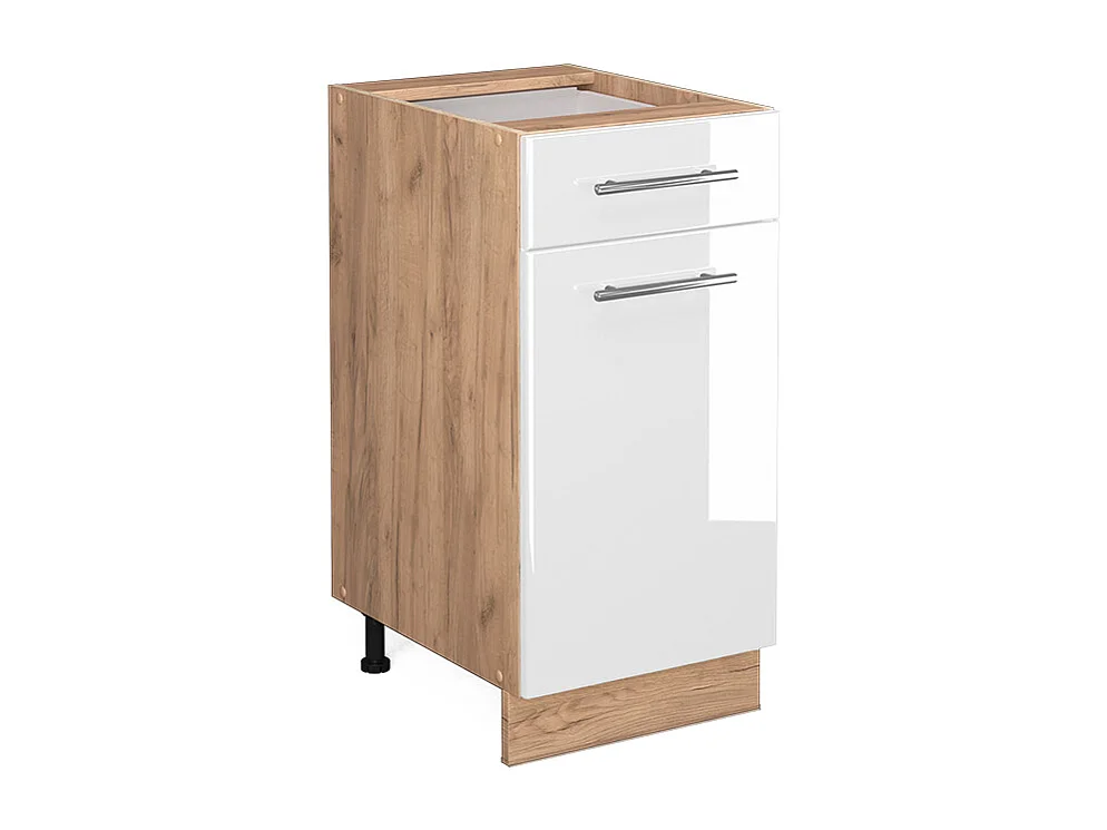 Mueble bajo de cocina blanco alto brillo 40x51.6x82 fame-line